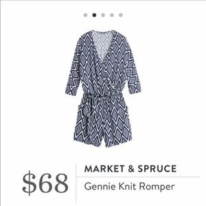 Market and spruce jersey romper (shorts)